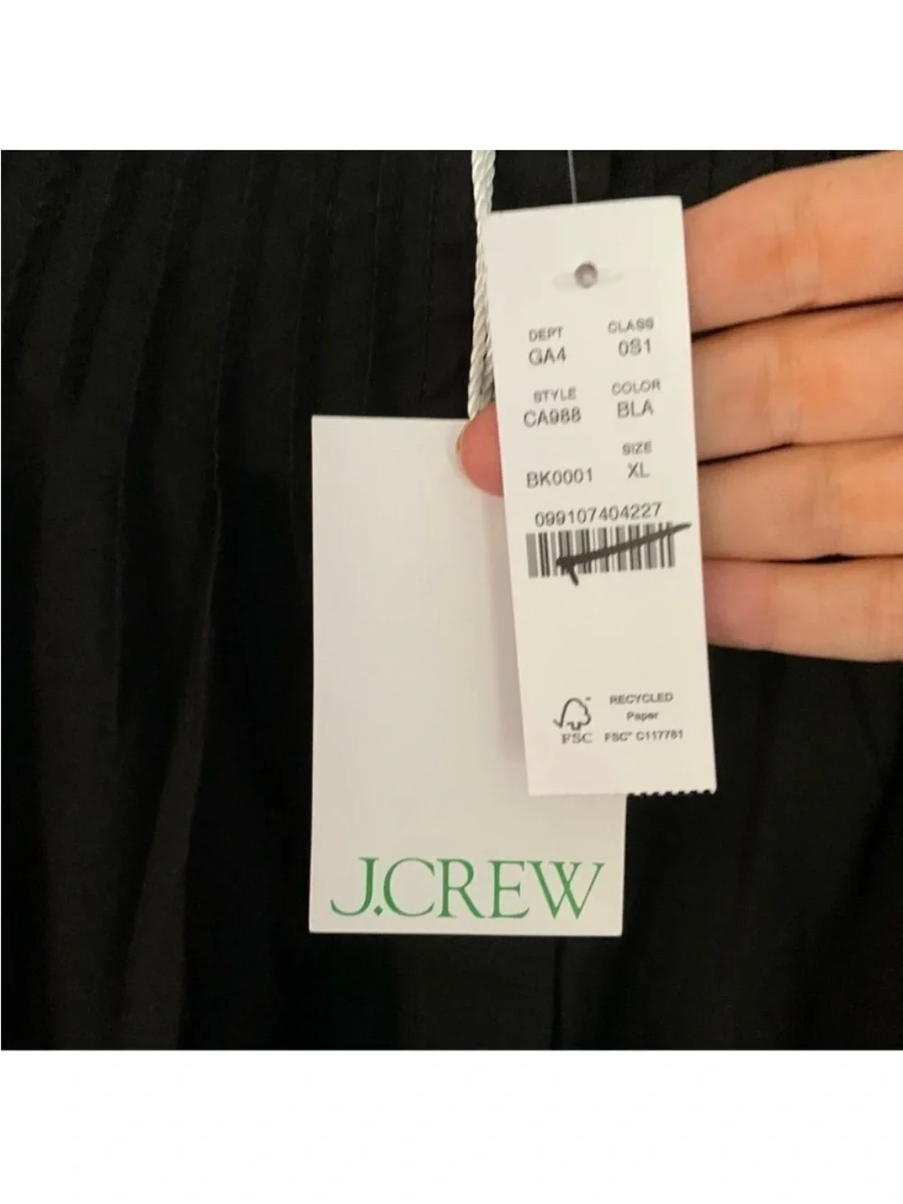 J. Crew Black Eyelet-Trim Button Front Mini Dress
